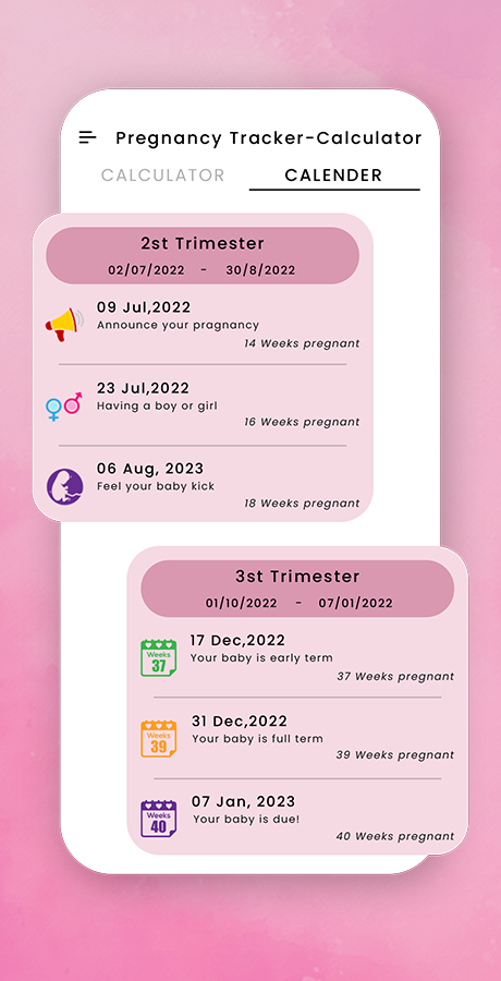 Pregnancy Due Date Calculator - Pregnancy And Baby Tracker - Pregnancy ...